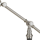 Benzara 60 Watt Metal Desk Lamp with Adjustable Arm and Head, Silver BM224879 Silver Metal BM224879