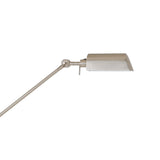 Benzara Integrated LED Floor Lamp with Metal Body and Adjustable Height, Silver BM224883 Silver Metal BM224883