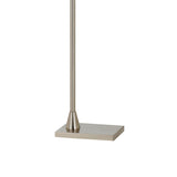 Benzara Integrated LED Floor Lamp with Metal Body and Adjustable Height, Silver BM224883 Silver Metal BM224883