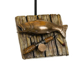 Benzara Fishing Theme Resin Table Lamp with Net Accent Paper Drum Shade, Beige BM224885 Beige Resin and Paper BM224885