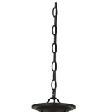 Benzara 60 X 3 Watt Metal Frame Pendant with Hardwired Switch, Textured Gray BM224944 Gray Metal BM224944