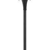 Benzara Flared Glass Shade Floor Lamp with Pattern and Stalk Support, Multicolor BM224964 Multicolor Glass, Polyresin BM224964