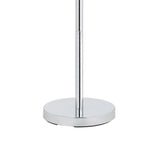 Benzara Metal Floor Lamp with Corkscrew Design Stalk Support and Drum Shade, Silver BM224971 Silver Metal BM224971