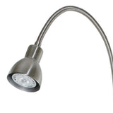 Benzara Metal Round Wall Reading Lamp with Plug In Switch, Silver BM225087 Silver Metal BM225087