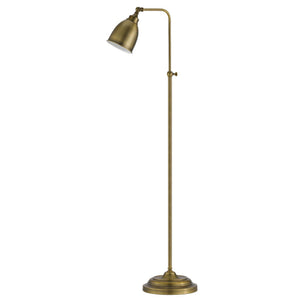 Benzara Metal Round 62" Floor Lamp with Adjustable Pole, Antique Bronze BM225098 Antique Bronze Metal BM225098