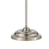 Benzara Metal Round 62" Floor Lamp with Adjustable Pole, Silver BM225099 Silver Metal BM225099