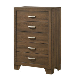 Benzara Transitional Style Wooden Chest with 2 Drawers and Metal Handles, Brown BM225940 Brown Solid Wood and Veneer BM225940