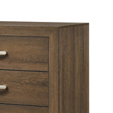 Benzara Transitional Style Wooden Chest with 2 Drawers and Metal Handles, Brown BM225940 Brown Solid Wood and Veneer BM225940