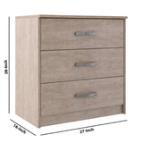 Benzara 3 Drawer Wooden Frame Chest with Sled Base, Beige BM226084 Beige Engineered Wood and Laminate BM226084