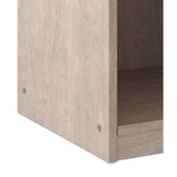 Benzara Single Drawer Wooden Nightstand with Open Shelf, Beige BM226086 Beige Engineered Wood and Laminate BM226086