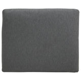 Benzara Fabric Oversized Accent Ottoman with Contrast Stitching, Dark Gray BM226125 Gray Solid wood, Fabric BM226125