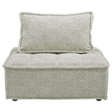 Benzara Fabric Armless Accent Chair with 1 Lumbar and 1 Bolster Pillow, Taupe Gray BM226155 Gray Solid wood, Fabric BM226155