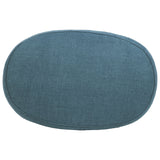 Benzara Fabric Upholstered Oversized Accent Ottoman with Metal Legs, Blue BM226438 Blue Solid Wood, Fabric, Metal BM226438