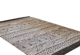 Benzara 84 x 60 Hand Woven Polyester Rug with Jacquard Print, Medium, Gray BM226489 Gray Fabric BM226489