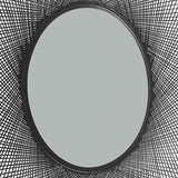 Benzara Metal Round Shaped Accent Mirror with Sunburst Design, Black and Silver BM226519 Black and Silver Metal and Mirror BM226519