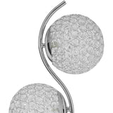 Benzara Contemporary Floor Lamp with Metal and Acrylic Ball Shades, Silver BM226573 Silver Metal and Acrylic BM226573