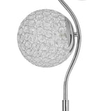 Benzara Contemporary Floor Lamp with Metal and Acrylic Ball Shades, Silver BM226573 Silver Metal and Acrylic BM226573