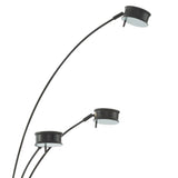 Benzara 5 Light Metal Arc Lamp with Diffuser and Dimmer Switch, Black BM226586 Black Metal BM226586