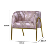 Benzara Textured Fabric Accent Chair with Tubular Metal Legs, Purple and Gold BM226804 Purple and Gold Solid Wood, Metal and Fabric BM226804
