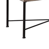 Benzara 10 Storage Cubbies Accent Cocktail Table with Hinged Glass Opening, Gray BM227098 Gray Solid wood BM227098