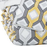 Benzara Fabric Queen Size Quilt Set with Diamond Pattern, Gray and Yellow BM227130 Gray, Yellow Fabric BM227130