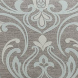 Benzara Fabric King Size Quilt Set with Scroll Floral Motifs and 2 Shams, Gray BM227133 Gray Fabric BM227133