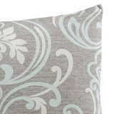 Benzara Fabric King Size Quilt Set with Scroll Floral Motifs and 2 Shams, Gray BM227133 Gray Fabric BM227133