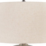 Benzara Bellied metal Body Table Lamp with Splotched Details, Brass and Cream BM227196 Brass and Cream Metal and Fabric BM227196