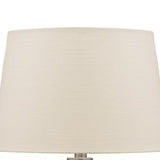 Benzara Mercury Glass Table Lamp with Drum Shade, Gold and Beige BM227212 Gold, Beige Glass, Fabric BM227212