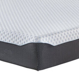Benzara Fabric Upholstered Memory Foam California King Mattress, Blue and White BM227227 Blue, White Foam, Fabric BM227227