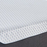 Benzara Fabric Upholstered Memory Foam California King Mattress, Black and White BM227228 Black, White Foam, Fabric BM227228