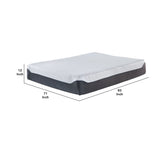 Benzara Fabric Upholstered Memory Foam California King Mattress, Black and White BM227228 Black, White Foam, Fabric BM227228