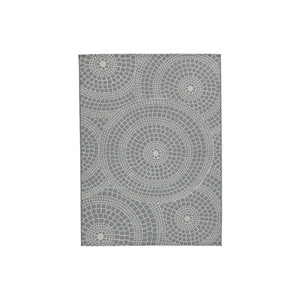 Benzara Power loomed Flatweave Fabric Rug with Tribal Pattern, Large, Gray BM227450 Gray Fabric BM227450