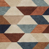 Benzara Hand Tufted Fabric Rug with Multiple Hexagon Pattern, Large, Multicolor BM227474 Multicolor Fabric BM227474