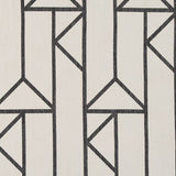 Benzara Rectangular Polypropylene Rug with Geometric Pattern, Large, Beige and Black BM227531 Beige and Black Fabric BM227531