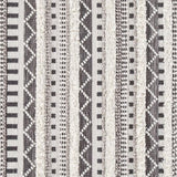 Benzara Rectangular Woolen Rug with Tribal Pattern, Large, Gray and Cream BM227542 Gray and Cream Fabric BM227542