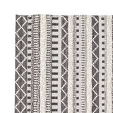 Benzara Rectangular Woolen Rug with Tribal Pattern, Medium, Gray and Cream BM227543 Gray and Cream Fabric BM227543