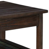 Benzara Lift Top Wooden Cocktail Table with Slatted Bottom, Brown BM227586 Brown Solid Wood, Veneer BM227586