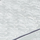 Benzara Fabric Upholstered Queen Mattress with Bonnel Coils, White BM227599 White Foam, Fabric BM227599