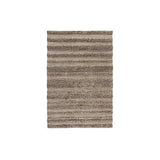 Benzara Handwoven Fabric Rug with Soft Piles Stripes and Shag Design, Large, Brown BM227665 Brown Fabric BM227665