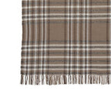 Benzara Flat Woven Fabric Rug with Stripes and Plaids Pattern, Large, Brown BM227666 Brown Fabric BM227666