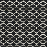 Benzara Machine Tufted Fabric Rug with Quatrefoil Pattern, Large, Black and White BM227670 White, Black Fabric BM227670