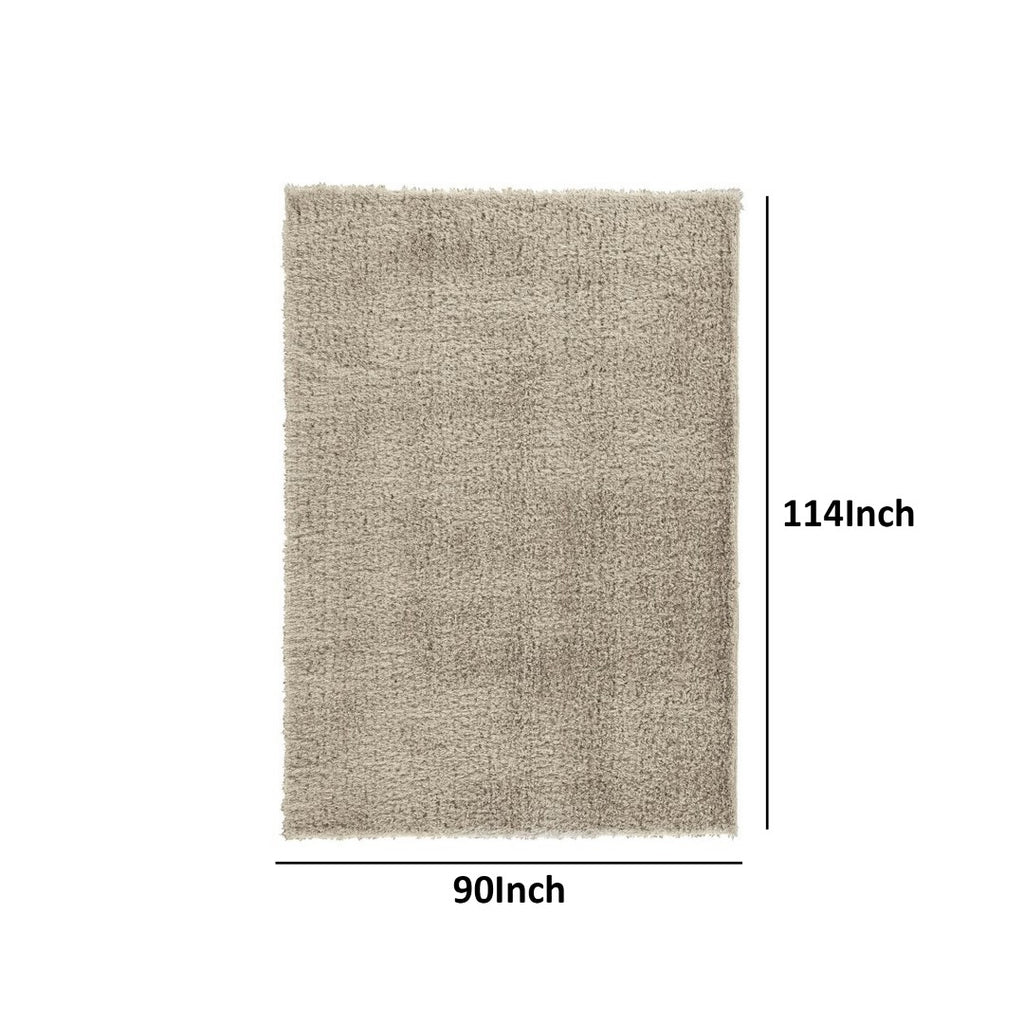 Benzara Machine Woven Shag Design Rug with Ultra Thick Pile, Large, Charcoal Gray BM227682 Gray Fabric BM227682