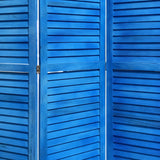 Benzara Wooden 3 Panel Shutter Screen with Fitted Slats, Light Blue BM228609 Blue Solid Wood BM228609