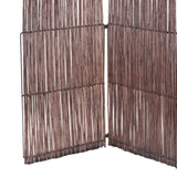 Benzara 3 Panel Willow Panel Screen with Metal Hinges, Natural Brown BM228615 Brown Willow and Metal BM228615