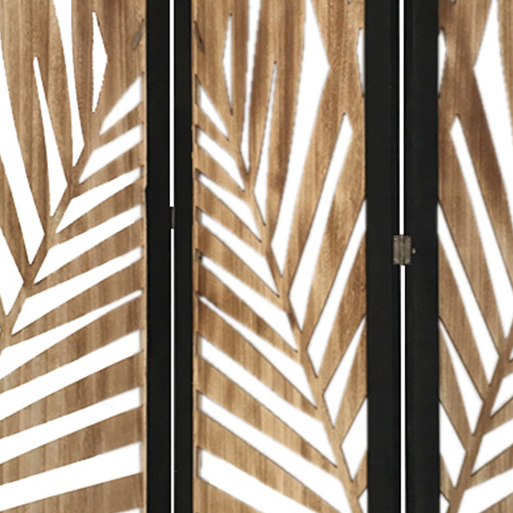 Acacia Wood Laser Cutout Wall Panel - Leaf
