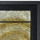 Benzara Glass Enclosed Shadow Box with 3 Dimensional Artwork, Black and Gold BM228622 Black and Gold Solid Wood and Glass BM228622