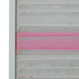 Benzara Rectangular Wooden Shadow Box with Abstract Horizontal Lines, Gray and Pink BM228626 Gray and Pink Solid Wood BM228626