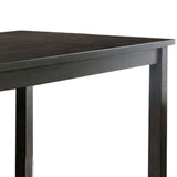 Benzara 36 Inch Counter Height Table with Shelves, Gray BM230085 Gray Solid Wood, Veneer BM230085