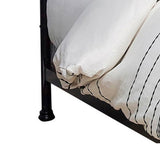 Benzara Pipe Design Metal Queen Headboard with Curved Corners, Black BM230381 Black Metal BM230381